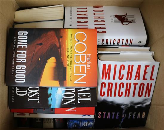 Five boxes of modern assorted hardback books